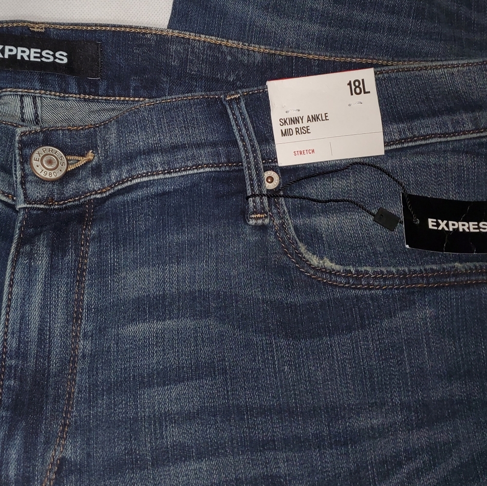 Express - 18L Skinny Ankle Mid Rise